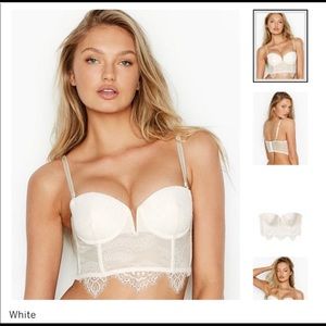 Lightly Lined Victoria’s Secret Lace Bra in White
